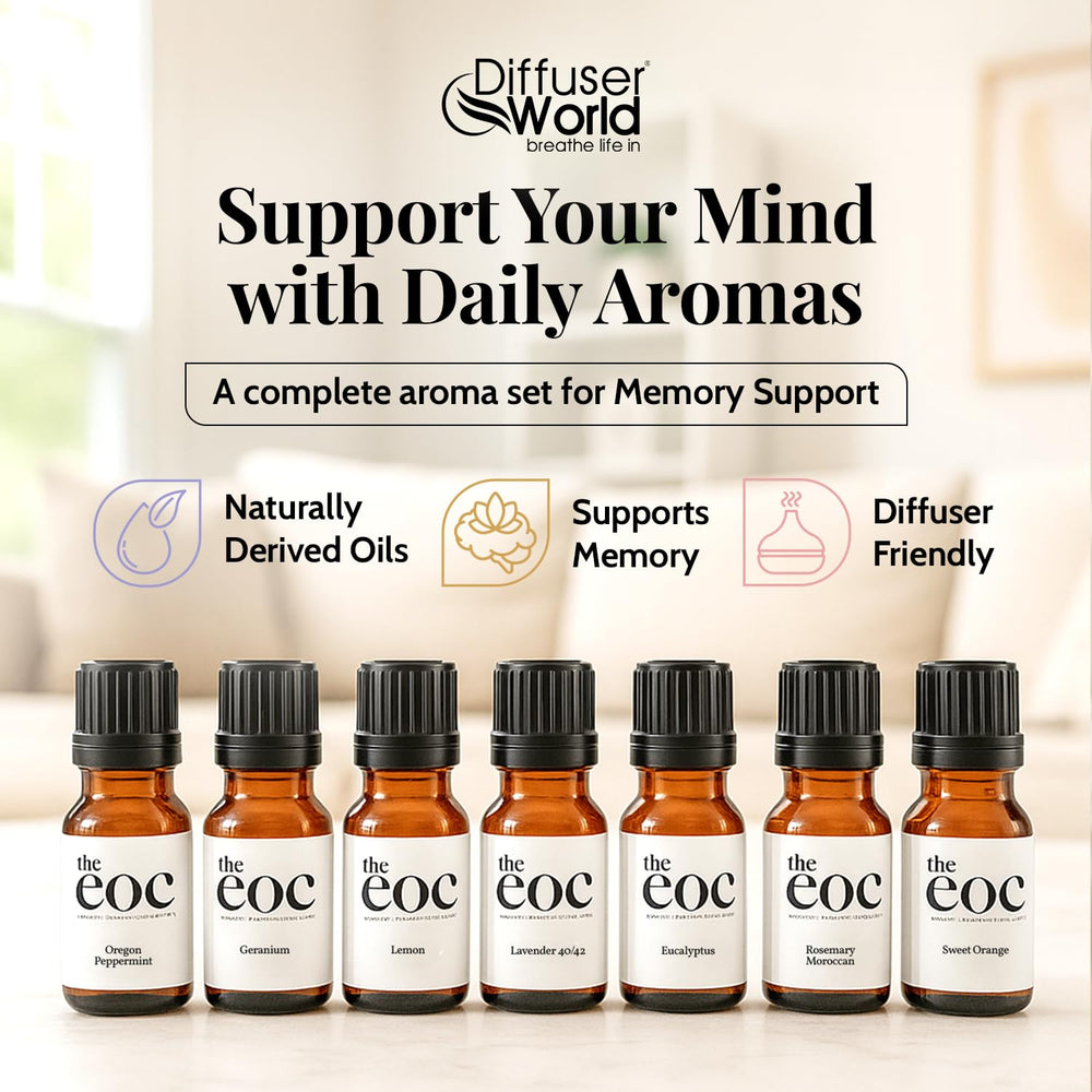 DIFFUSER WORLD Oregon peppermint oil bottle for refreshing diffuser sessions.