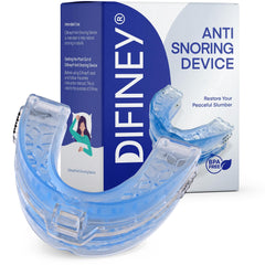 Difiney Anti Snoring Device front view showcasing discreet, compact design for nightly use.