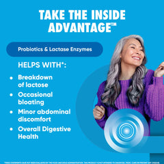 Digestive Advantage back label nutrition panel close-up.