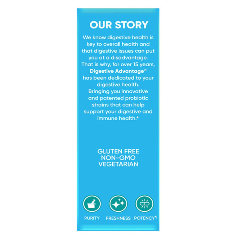 Digestive Advantage daily probiotic capsules arranged for easy daily routine