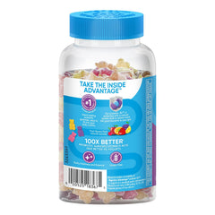 Digestive Advantage daily probiotic gummies pouring from bottle for easy dosing.