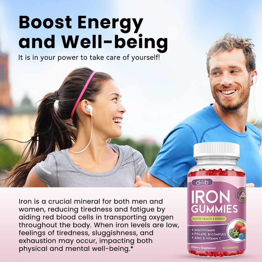 Dilib Iron Gummies energy-support image suggesting day-long vitality.