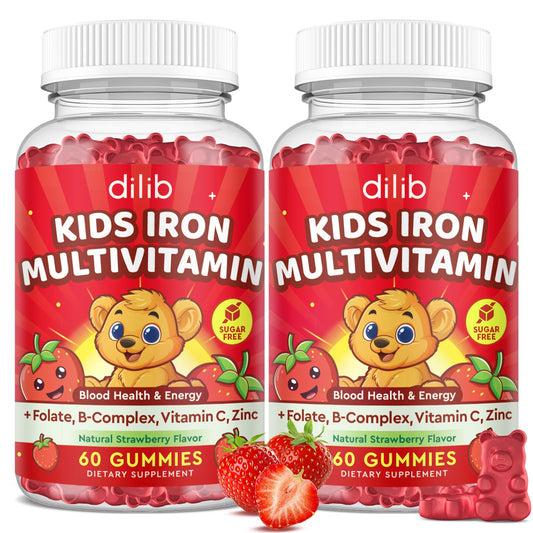 dilib Kids Iron Gummies bottle – convenient daily iron support for growing children.