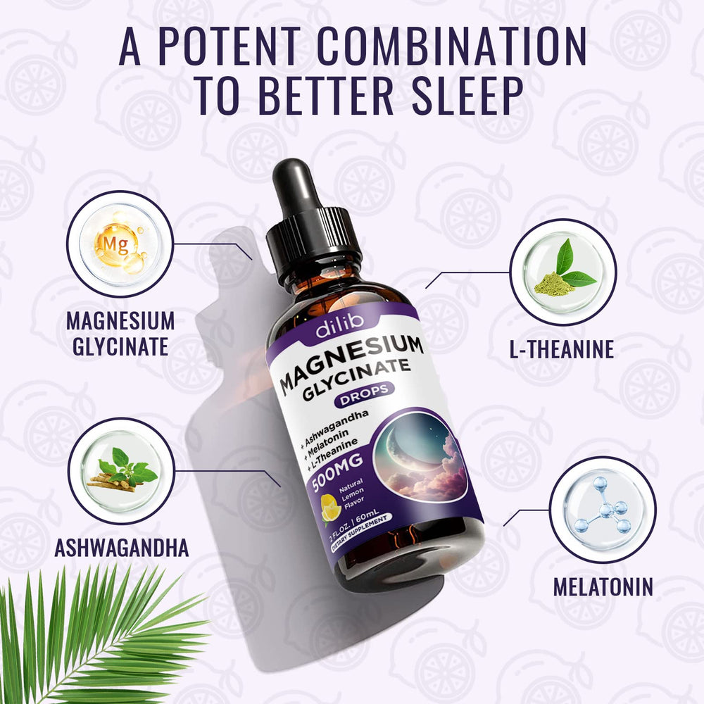 dilib magnesium glycinate drops dose control with dropper