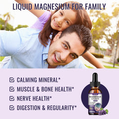 Dilib magnesium glycinate liquid drops with dropper illustrates easy dosing and fast intake.