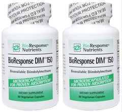 BioResponse DIM 150 mg bottle for daily wellness in vegetarian capsules.