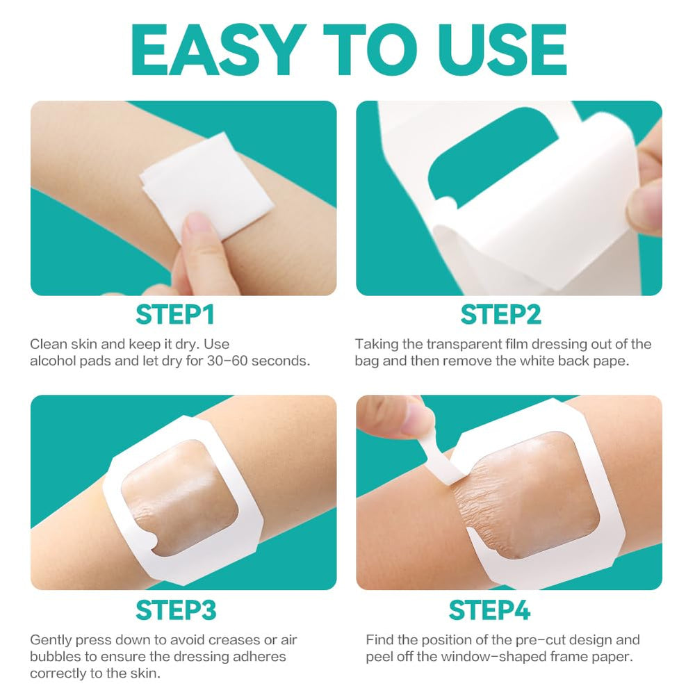 Dimora pre-cut design dressing simplifies application for quick, secure coverage.