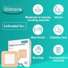 Dimora wound care dressings for surgical incisions and light to moderate wounds