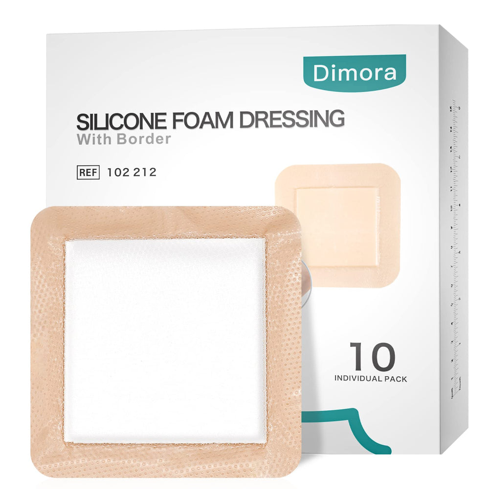 Dimora wound dressing 6x6 foam core closeup shows strong absorption.