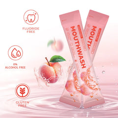 DincherBel xylitol-containing mouthwash packets support moisture and fresh breath.