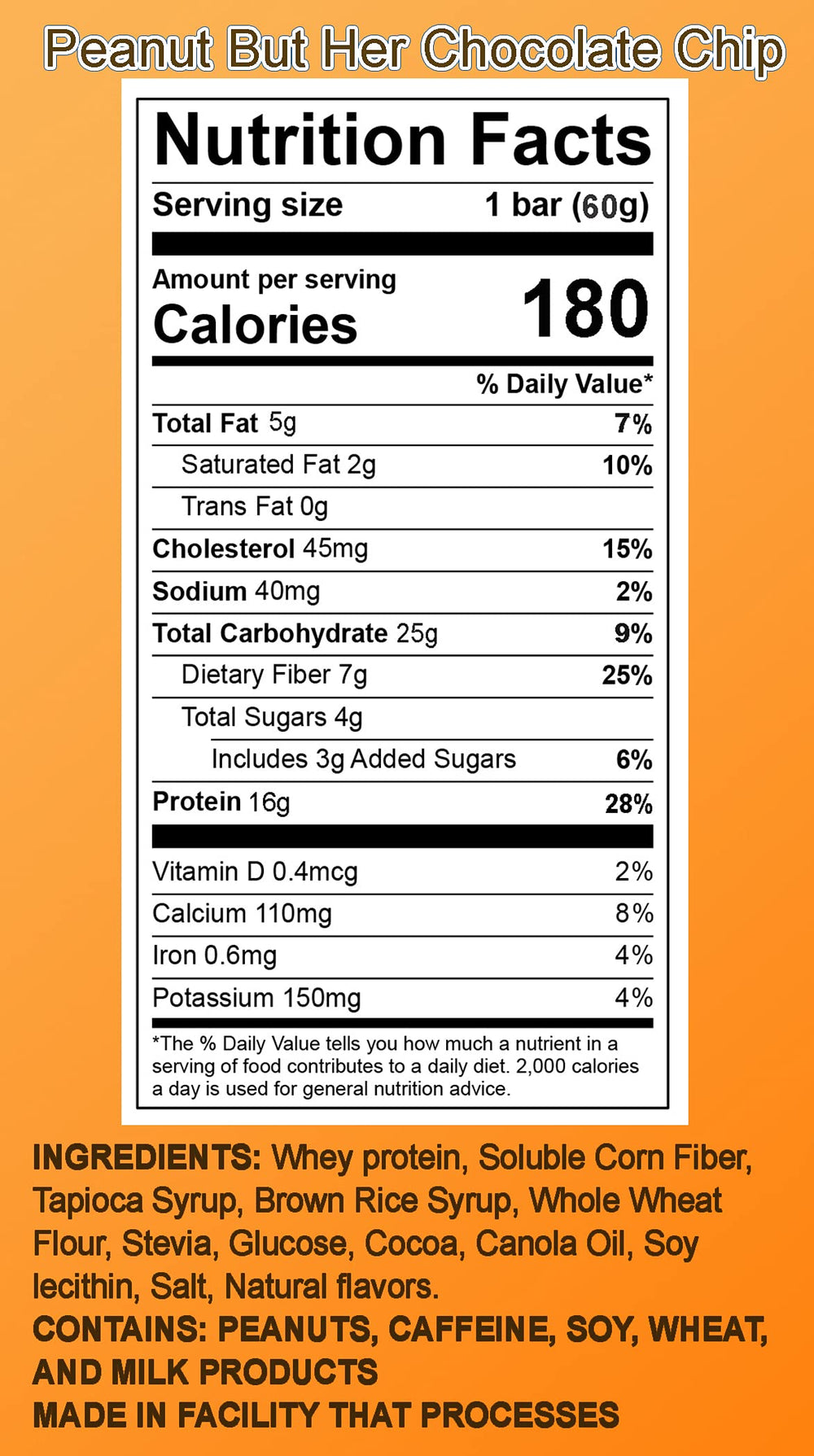 Cross-section of Dive Bar Nutrition bar highlighting protein and fiber