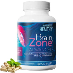 Divine Health Brain Zone Basic capsules close-up highlighting essential nutrients.