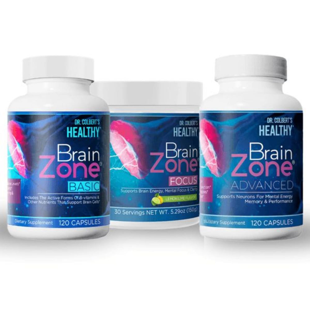 Divine Health Brain Zone Maintenance Pack box arranged for holistic wellness.