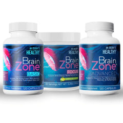 Divine Health Brain Zone Maintenance Pack box arranged for holistic wellness.