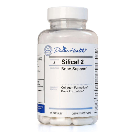 Divine Health Silical 2 bottle with capsules for bone support and collagen potential