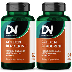 Divinity Nutra Golden Berberine bottle pour for a daily wellness ritual