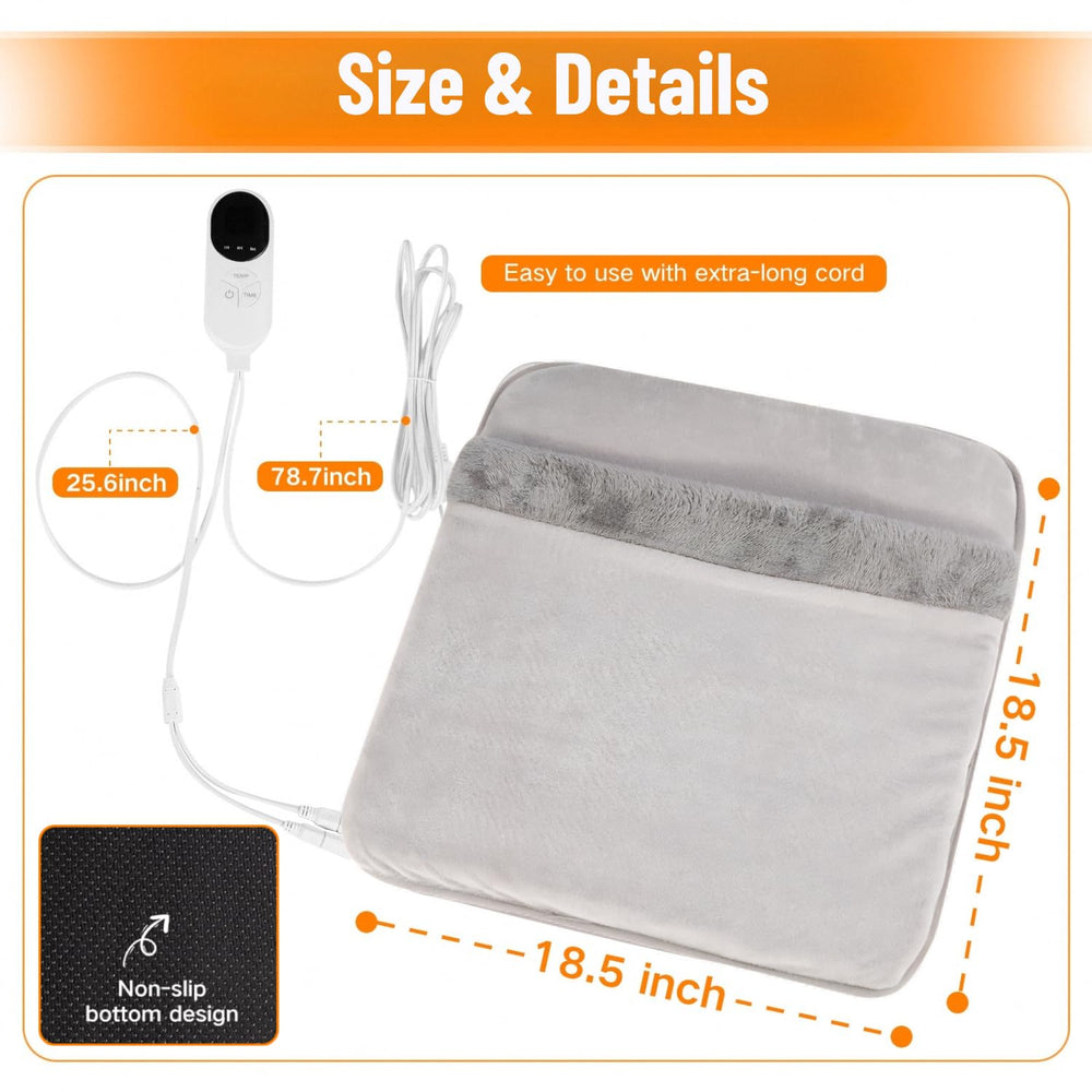 Diweez foot warmer with removable washable cover for easy cleaning.