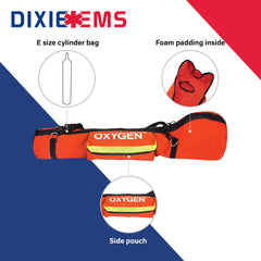 Dixie EMS O2 Shoulder Bag with side pocket for extra oxygen accessories.