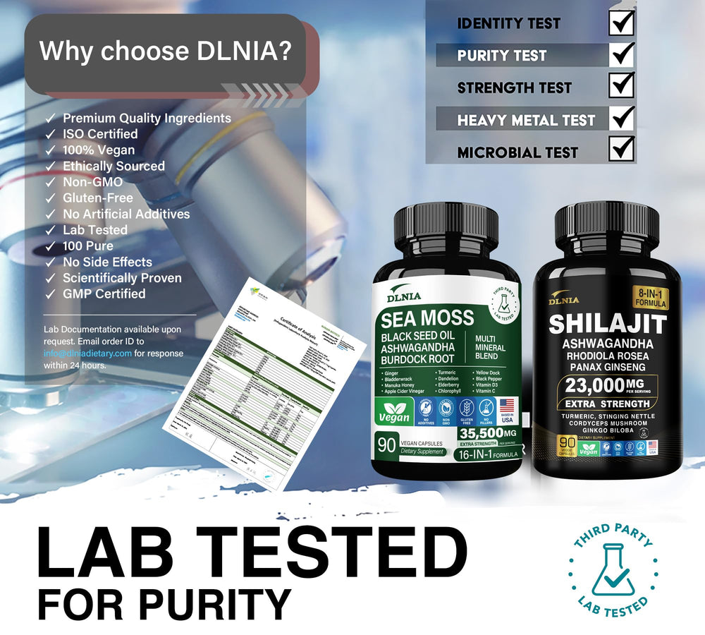 DLNIA Ginger & Black Seed Oil bottle presents combined flavor and daily resilience.