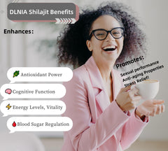 DLNIA Shilajit resin blends into milk for a natural energy lift