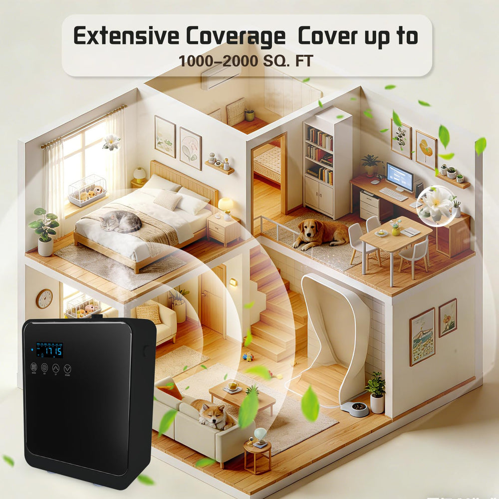 DMPWNEBL wall-mount diffuser blends with decor while diffusing aroma