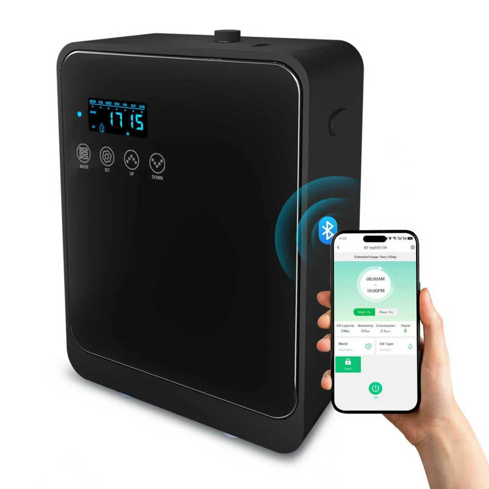 DMPWNEBL waterless diffuser for large rooms delivering even nano mist for steady scent