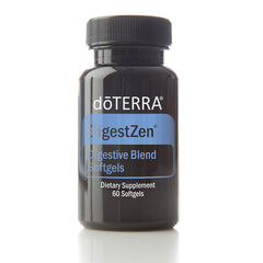 doTERRA DigestZen softgel bottle supports on-the-go digestive comfort