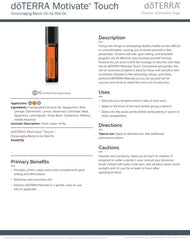 doTERRA Motivate Touch roller cap removed for easy use
