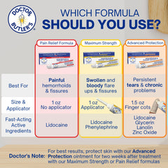Applying Doctor Butler's Advanced Hemorrhoid Ointment for targeted relief