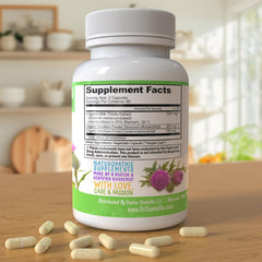 Bottle on kitchen counter during morning routine for daily wellness with Doctor Danielle.