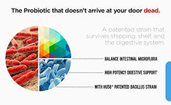 Doctor Danielle Probiotic bottle back label, showing ingredients and allergen-free promise