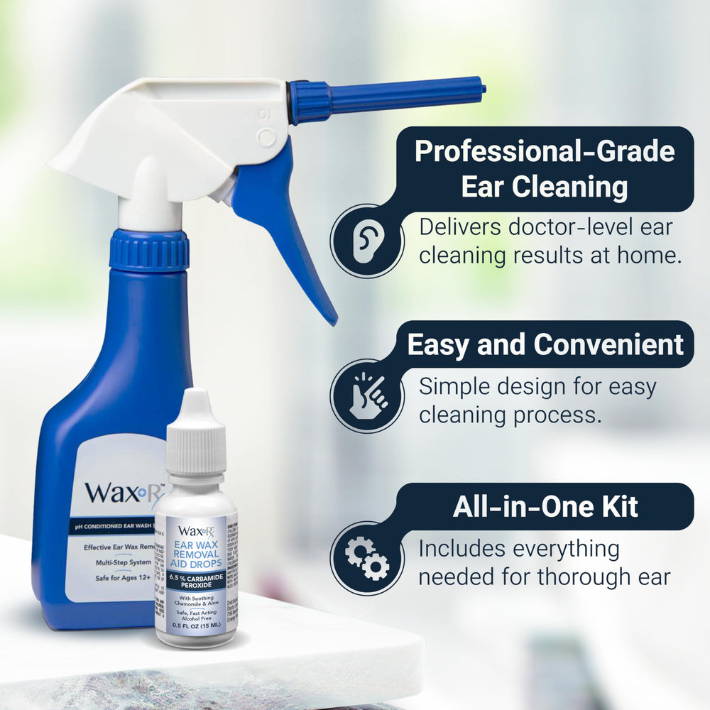 Doctor Easy Wax-Rx disposable tips enabling precise in-home ear cleaning.