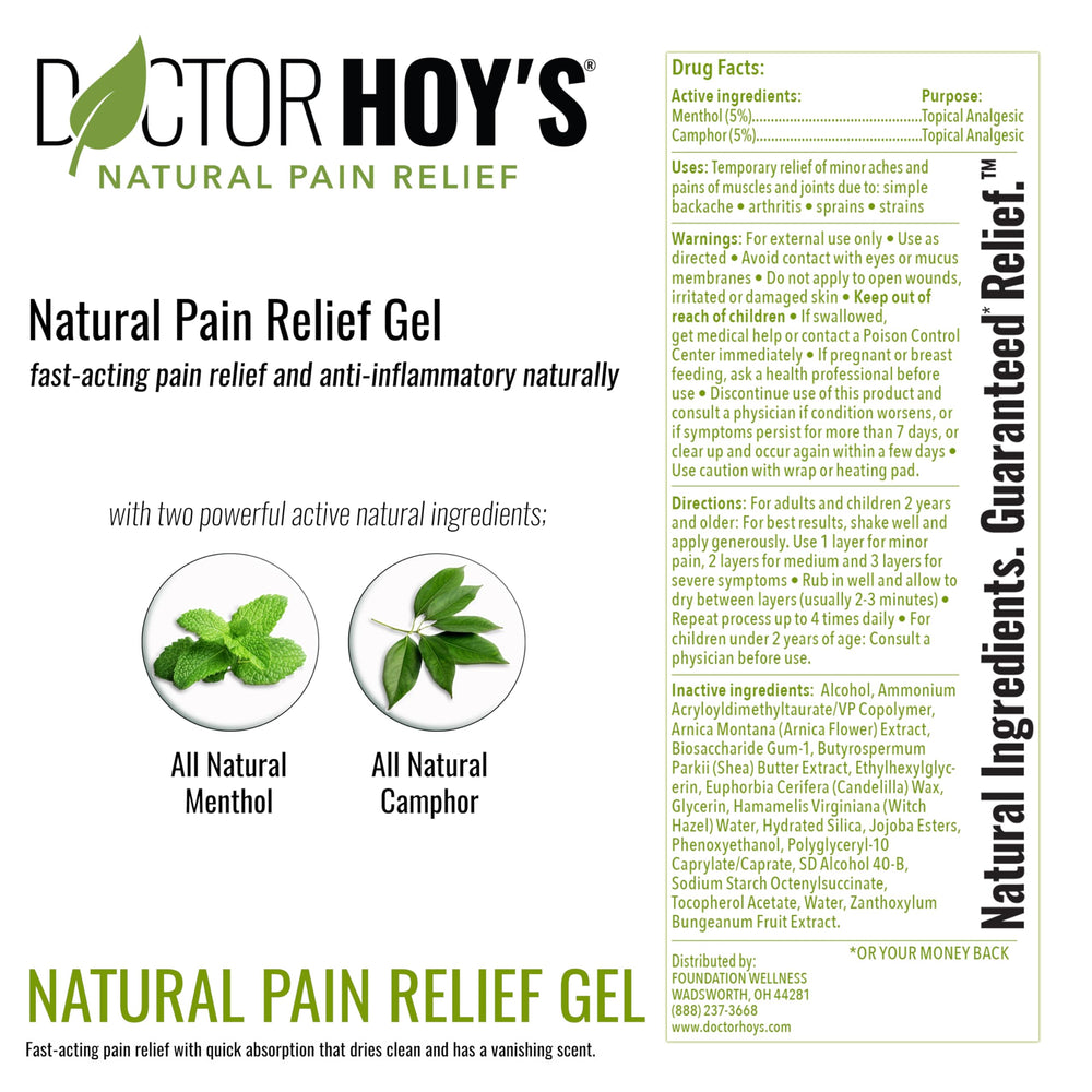 DOCTOR HOY'S Arnica plant illustration highlights natural anti-inflammatory benefits