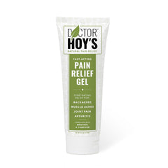 Doctor Hoy's Natural Pain Relief Gel tube dispense for easy, on-the-go application.