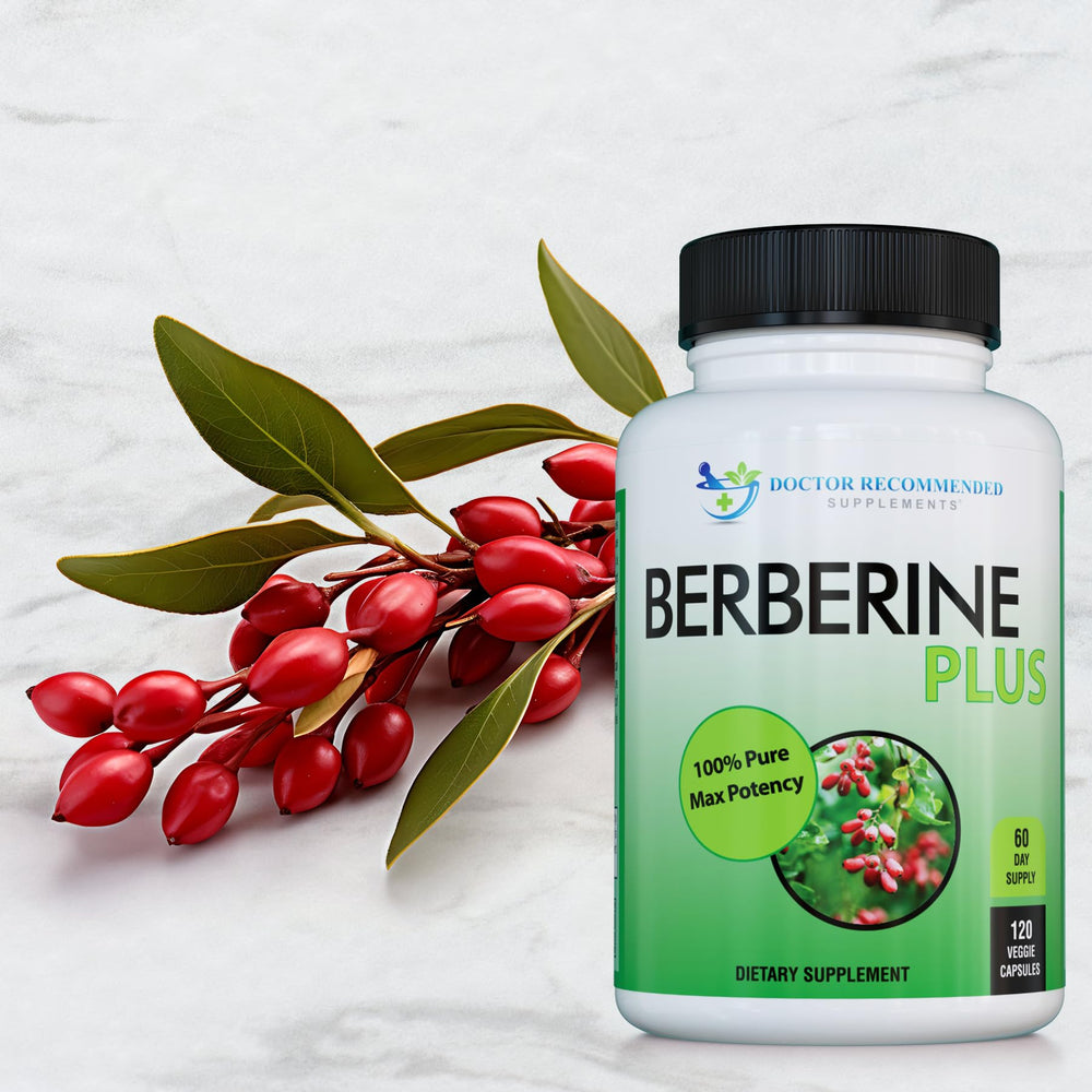 Three-pack packaging of Doctor Recommended Supplements Berberine Plus for convenience.