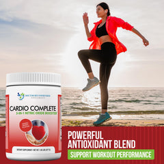 Cardio Complete label close-up shows premium L-Arginine AKG and L-Citrulline blend