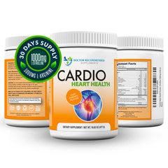 Cardio Heart Health mixing glass with powder being stirred