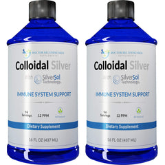 DOCTOR RECOMMENDED SUPPLEMENTS colloidal silver 12ppm bottle front for daily mineral support.