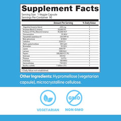 Doctors Best amylase and protease enzymes aid carbohydrate digestion.
