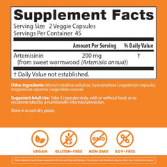 Doctor's Best Artemisinin vegan-friendly capsules suitable for daily antioxidant support.