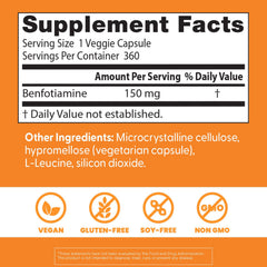 Doctor's Best Benfotiamine capsules in hand—easy daily support for glucose metabolism