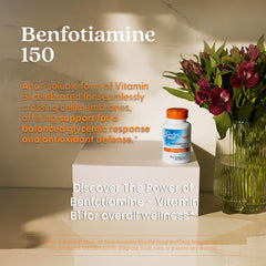 Doctor's Best Benfotiamine bottle in kitchen drawer—easy daily routine for energy-support