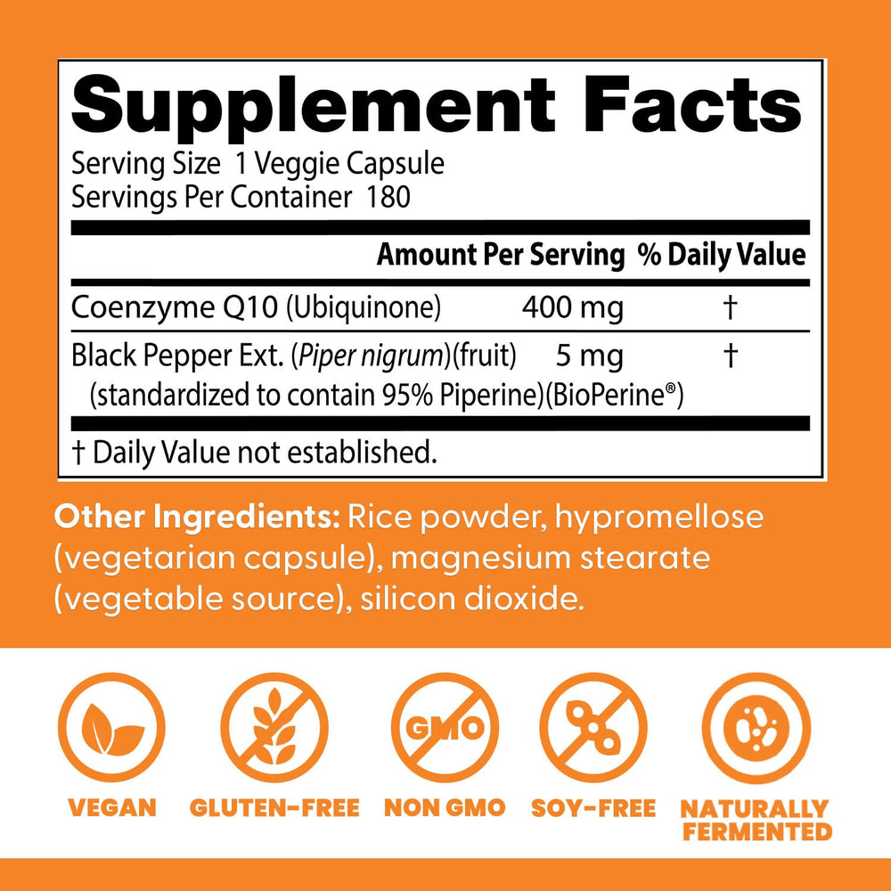 Doctors Best Bioperine boost emphasizes enhanced absorption of CoQ10.