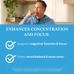 Doctor's Best Calm bottle with soft lighting for mood support
