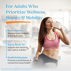 Doctor's Best collagen peptides packaging with smoothie-ready instructions encourages easy mixing.