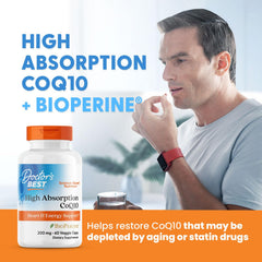 Doctor's Best CoQ10 packaging on shelf ready for daily use
