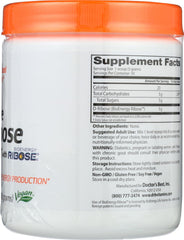 Doctor's Best D-Ribose packaging showing vegan and gluten-free labeling.