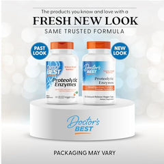 Doctor's Best delayed-release capsules designed for sustained enzyme activity.