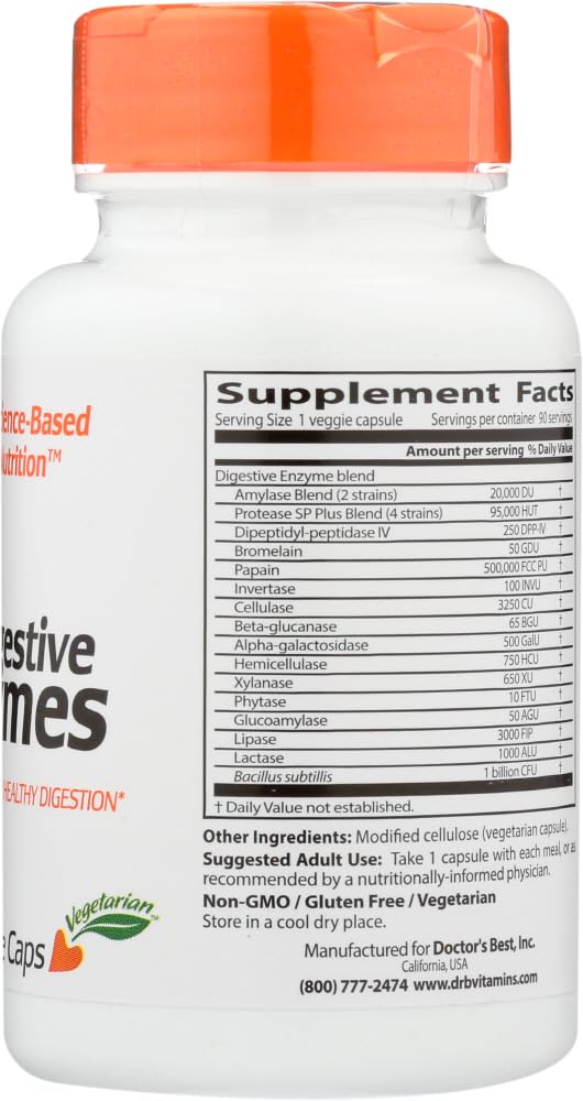 Meal scene hinting at bean and grain digestion with Doctor's BEST Enzymes