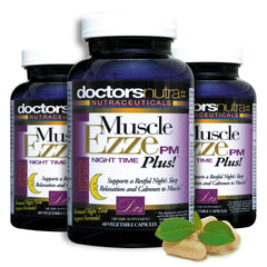 Doctors Nutra Muscle Ezze PM Plus 3-pack box for a convenient night-time routine